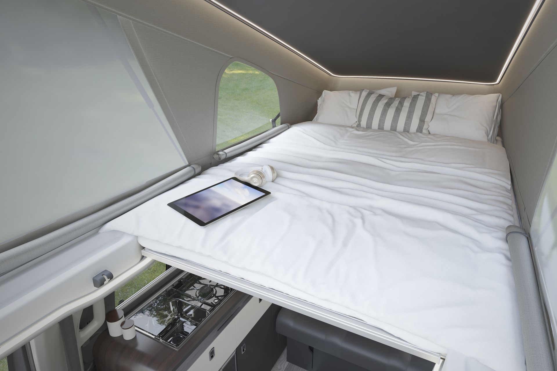 Monza Pop Top Bed Caption