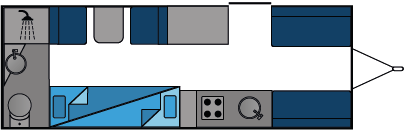12090 Caravan Bunk Beds End Washroom