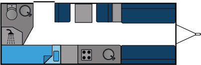 13506 Caravan Bunk End Wash