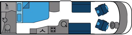 16253 Motorhome French Bed End Washroom 2