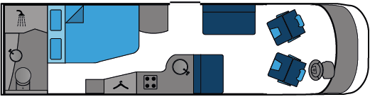 16433 Motorhome French Bed End Washroom