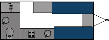 20252 Caravan End Washroom Front Dinette 5