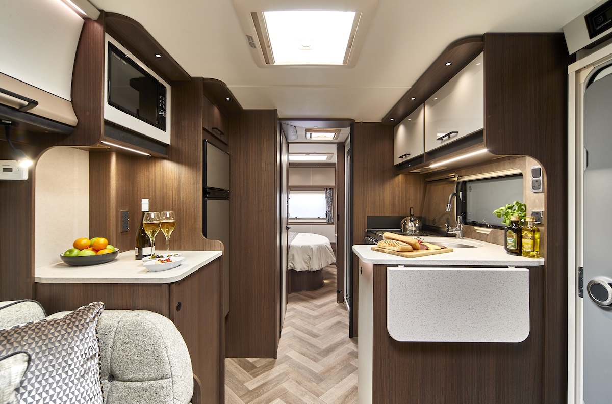 2026 Coachman Laser 855 Kithcen Bedroom View