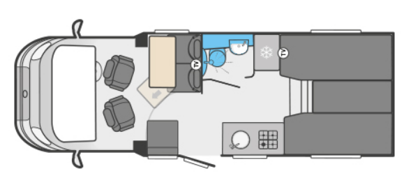 Floor plan Swift Ascari 384 motorhome