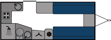 45179 Caravan End Kitchen End Washroom Front Dinette 2