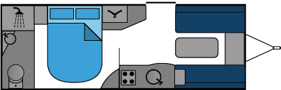 20353 Caravan Island Bed End Washroom
