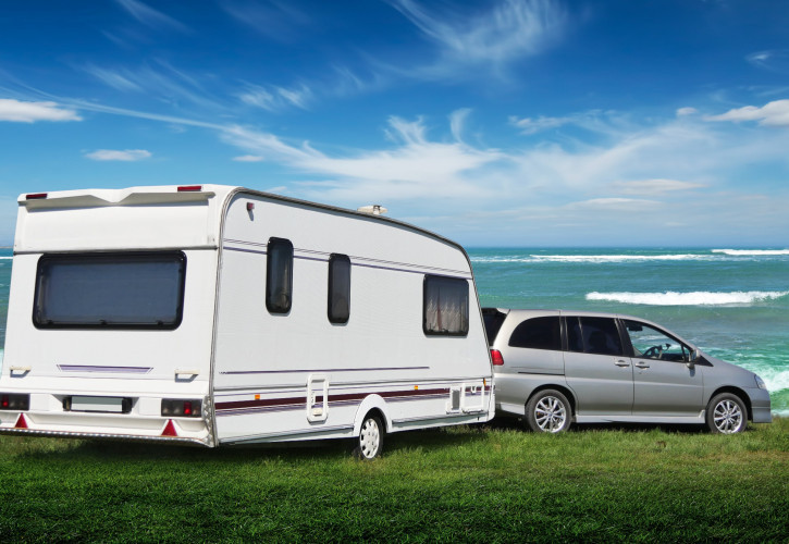 caravan by the beach