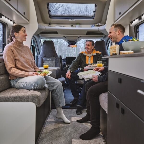 2026 Ace People Talking In Motorhome Living Area Square