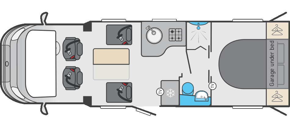 2026 Trekker 594 Day Travelling Seats