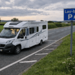 motorhome parked in a layby