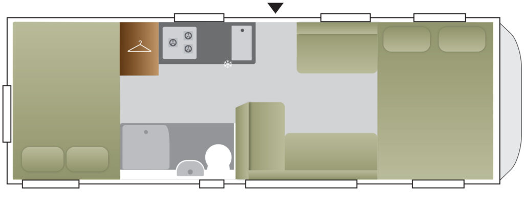 AUTO TRAIL EXPEDITION C73 Night Time Layout