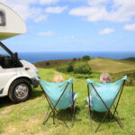 retired couple on motorhome holiday